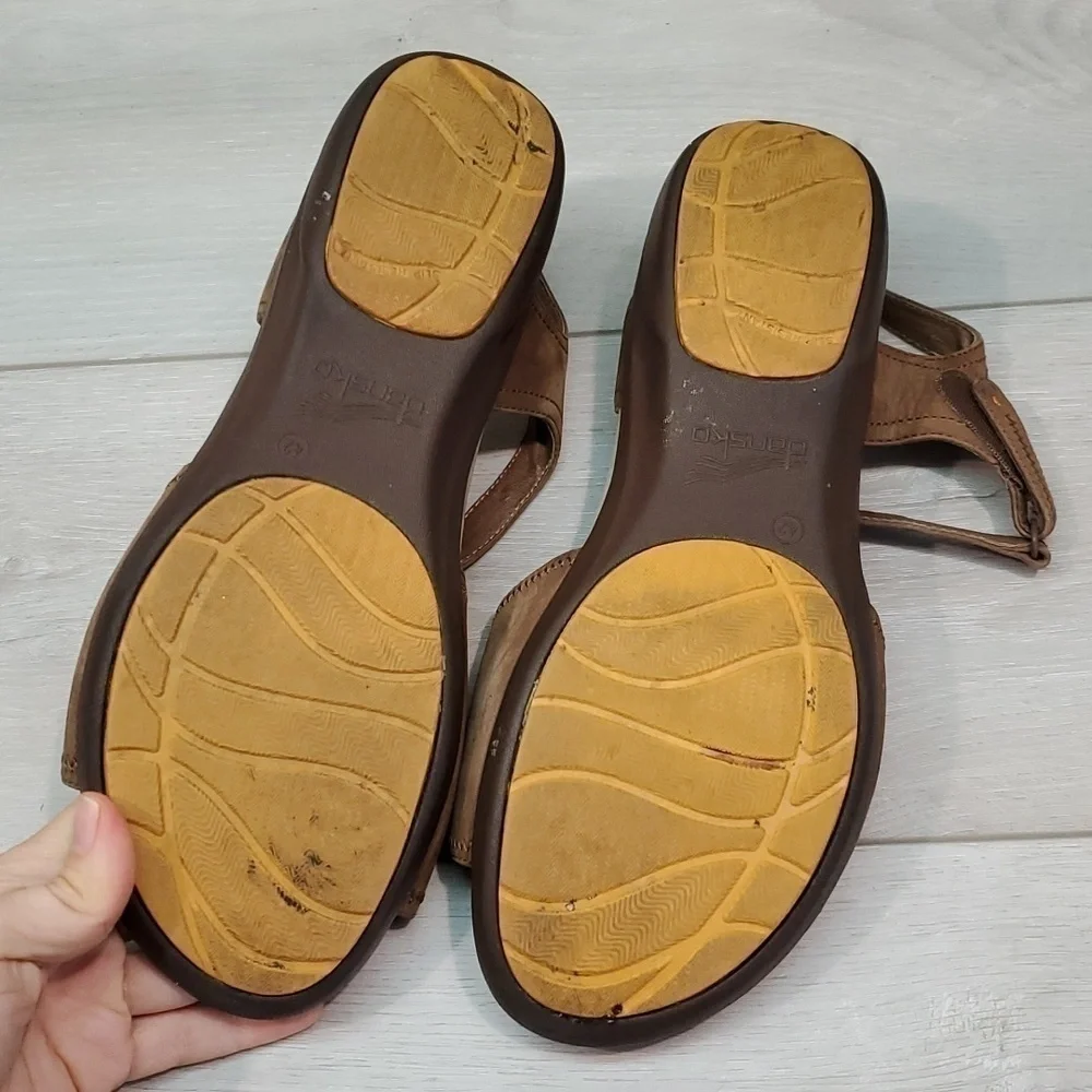 Dansko Women Iris Nubuck Comfort Leather Ankle Strap Sandals shoes sz 42/11.5-12